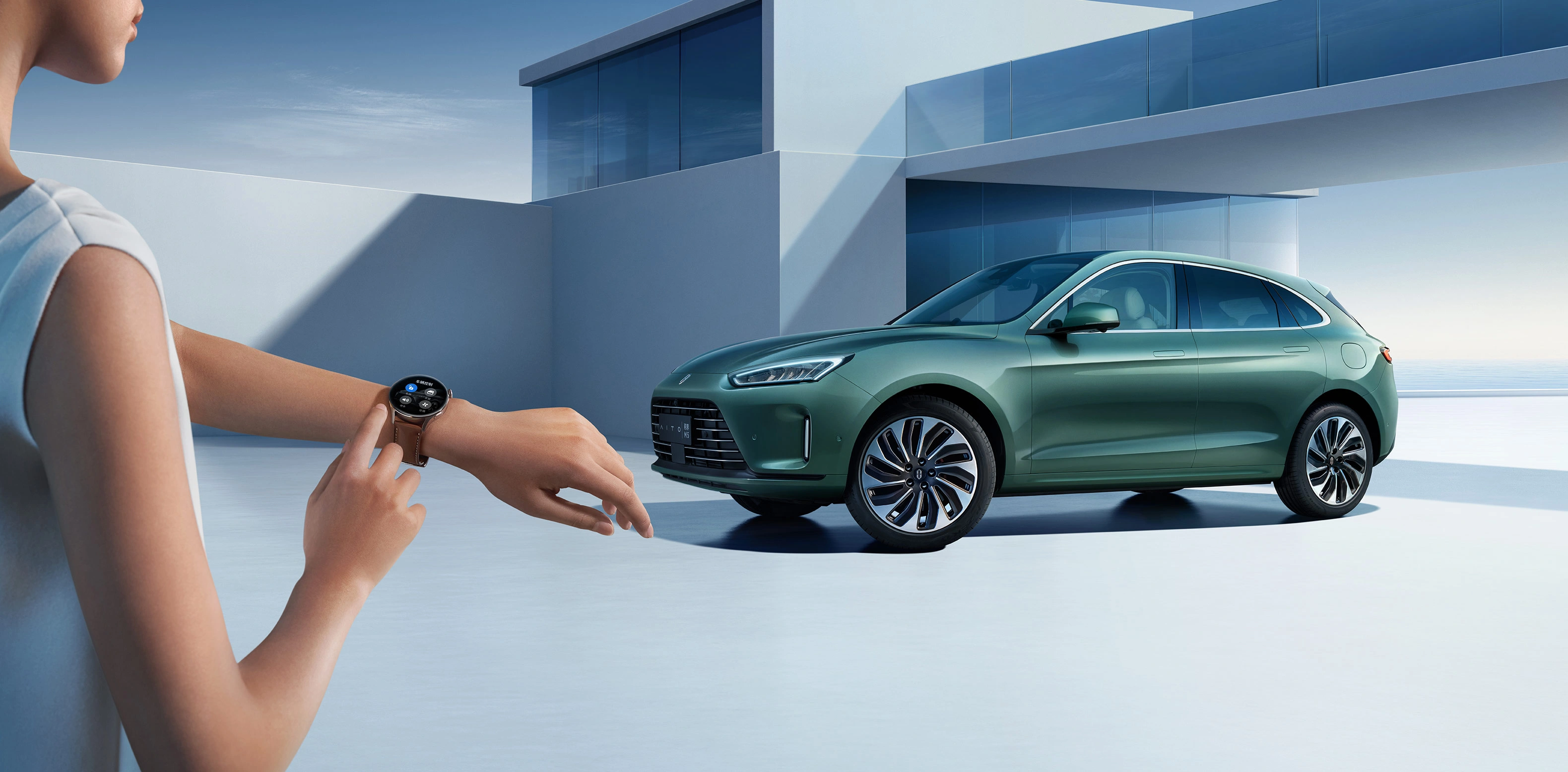 2880mm Wheel Base Medium SUV 2024 HUA-WEI AITO M7 M5 1220KM Range Harmony OS EV Car with Secondhand Automobile Electric Cars