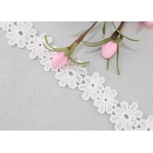 China Daisy Venice Lace Trim Organic Cotton Padded Lace Trim Water Soluble Dress Ribbon on sale