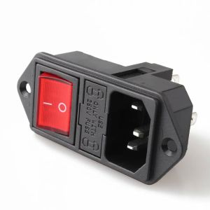 C13 C14 Ac Male Socket Panel Mount 110v Ac Power Connector LZ-14-F14 10A 250V