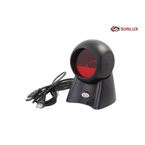 Multi Directional Laser Barcode Scanner Round Case Adjustable USB Interface