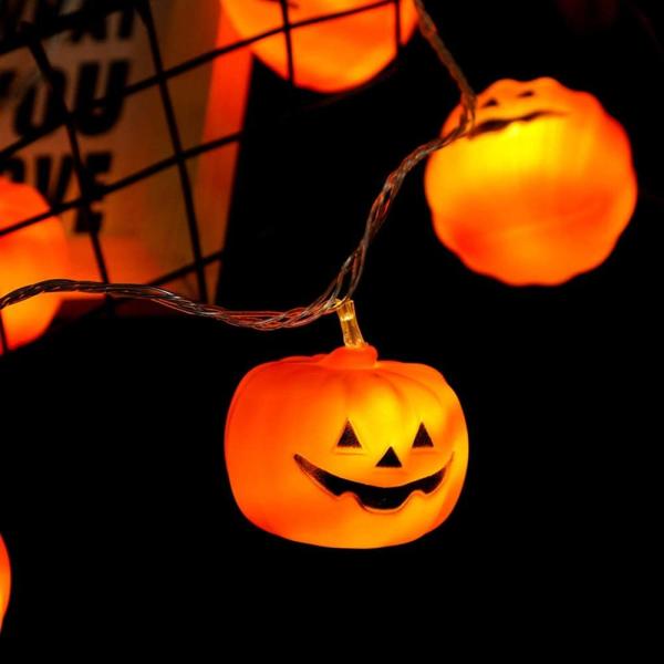 Quality 8 Modes Pumpkin String Lights Halloween Lights LED Pumpkin Lights with Remote for Halloween Party Indoor Outdoor Decorations wholesale