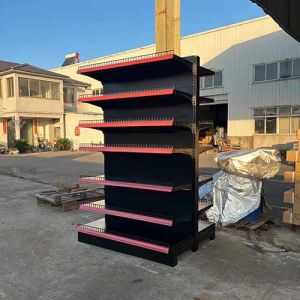 Factory Custom Size Color Q235 Steel black 90cm metal shelf racks para