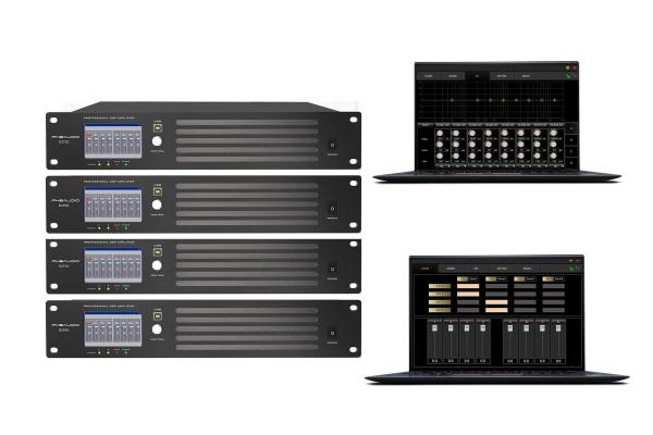 DSP Network Audio Amplifier 900W , Class D Mixer Power Amplifier With Control
