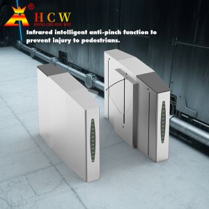 HCW Wing Gate Turnstile with 40W DC Brushless Motor RS485/RS232 Interface and 4