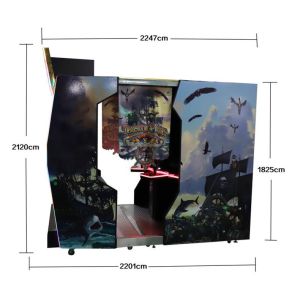 A Pirate Boat Shooting Game Machine 55 Inch LCD Monitor With 12 Months Warranty