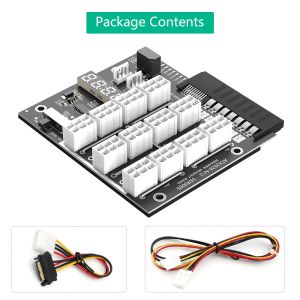 HP power adapter with 12 12V ATX6PIN power ports and 2 4PIN power ports,