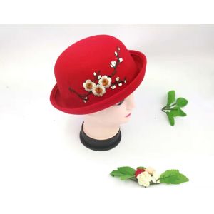 Woven Washed Label Broad Brimmed Hat Patch Panel Style Available 56cm - 60cm