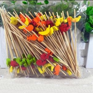 China Biodegradable Decorative Bamboo Cocktail Party Skewer Bamboo Cocktail Picks on sale