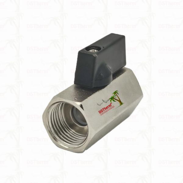 Nickel Plated Mini Ball Valve For Plumbing System 1/2'' Corrosion Resistance Space Efficiency