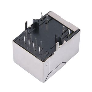 Cheap Through Hole Mounting RJ45 Modular Jack with 2 Rows and 8 Contacts for Ethernet Connectivity for sale