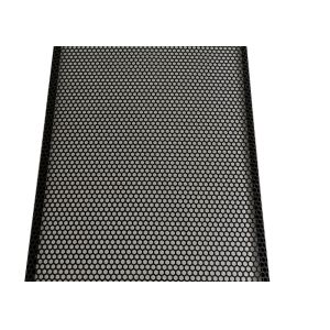 Black Hexagonal Perforated Metal Speaker Grill Mesh SS 0.5mm Thickness