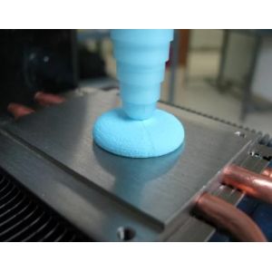 Two Part Thermal Interface Materials Blue Liquid Dispensable Thermal Gap Filler