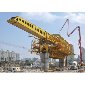 Steel Movable Scaffolding System Erection Full Span Bridge Superstructure