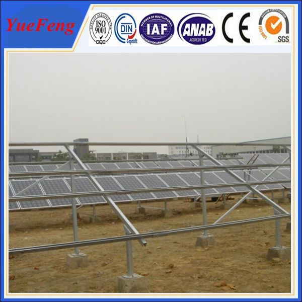 Quality anodized aluminum 6005-T5, galvanized Q235, ground solar mounting structure wholesale