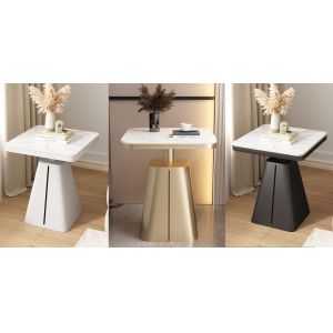 Square Marble End Table With Smooth Surface NO Storage
