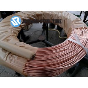 ASTM A254 Thin Copper Pipe , DC04 6*0.65mm Both Side Bundy Copper Coated Pipe