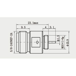 N Bulkhead Female Microstrip RF Coaxial Connector with Brass Pin