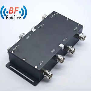 3 in 3 out Hybrid Coupler with 4.3-10-F/DIN-F/N-F Interface Grey/Red/Black