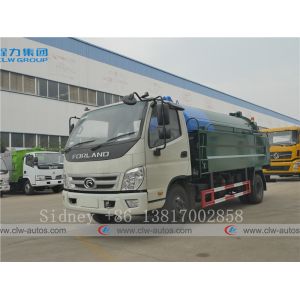 China Foton Forland 8000L 4X2 Vacuum Sewage Suction Truck on sale