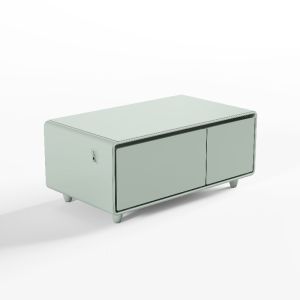 NO Folded Metal Living Room Refrigerator Table with Wireless Charging and Music