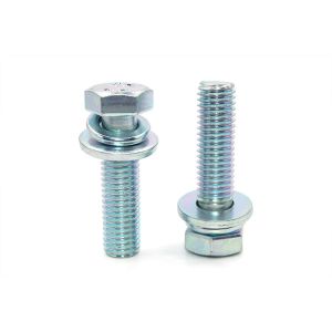 China GB Standard Black Galvanized Hexagon Head Bolt with Spring and Washer Combination Screw on sale