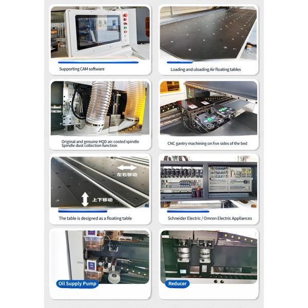 Multi Functional Six Sides CNC Foam Cutting Router With Taiwan LNC Control System