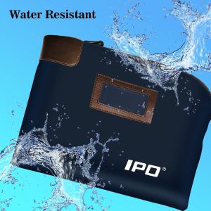 Waterproof Cash Bag with Lock and 2 Keys, 11 x 8.6 Inches, Canvas Documents Bag,