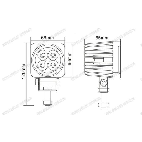 1000lm Cree LED Truck Lights , 12w 4x4 LED Work Lights For Minivan / Tractor