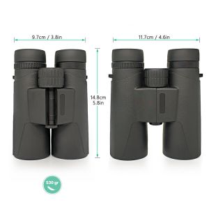 10x42 Black Compact High Power Binoculars Telescope For Adults Hunting /