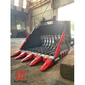 Heavy Duty Excavator Skeleton Bucket Q355B Hardox450 Capacity 0.2-2.8 Cubic