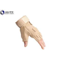 Custom Military Tactical Gloves Half Finger Airsoft Cycling Polyester Material