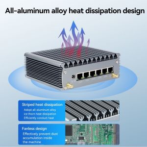 Intel N150 Computer With Six LAN One HDMI and Four USB 3.0 Mini PC