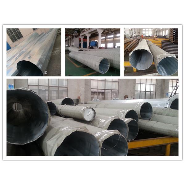 Electrical Transmission Towers 13m 2500dan Octagonal Single Circuit Electrical Utility Poles