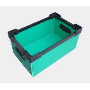 Eco Friendly Corrugated Plastic Crates Foldable Pp Corrugated Sheet Box Green