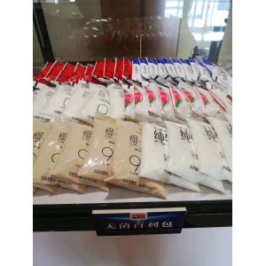 Pneumatic Structure Plastic Pouch Packing Machine , Juice Pouch Aseptic Filler