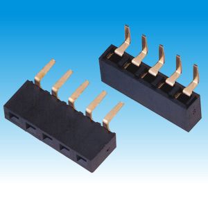 Single Row Female Header Connector Mono Lateral Bottom Entry High Accuracy