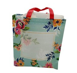 Cheap HDPE Loop Handle Plastic Bags Clear PVC Tote 1000pcs for sale