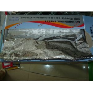 Plain Sheet Catering Aluminium Foil Roll Embossed Folded Aluminium Foil Sheets