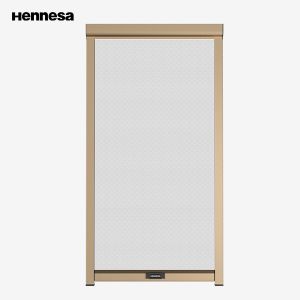 Wall Mounted Retractable Screen Window With Plastic Handle - White