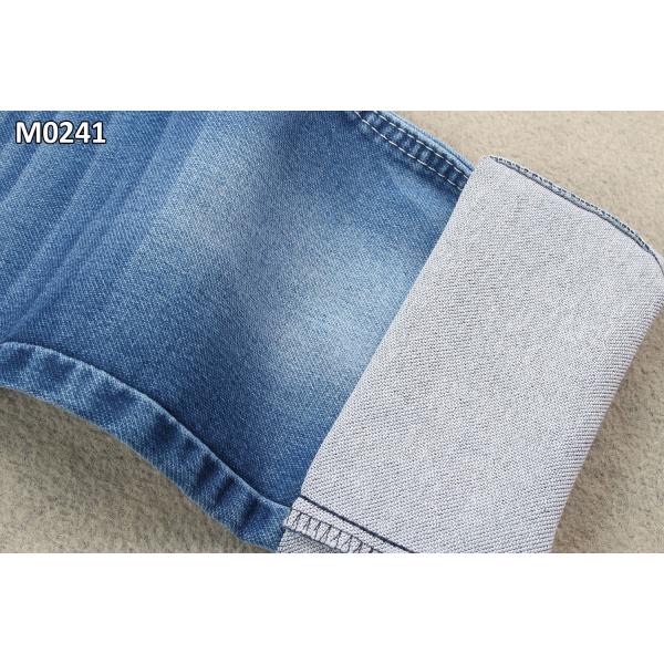 Quality Stretch Cotton Fake Knit Denim Jeans Fabric With Double Layers 10.9 Ounce wholesale