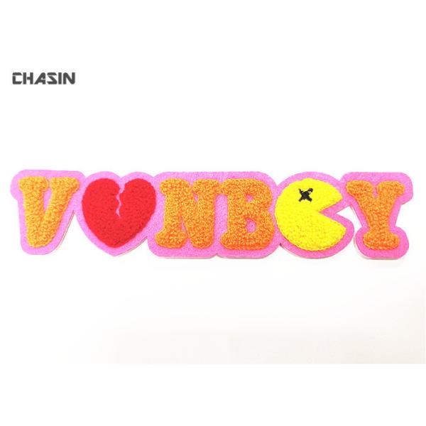 Quality Towel Towelling Letters Embroidery Letter Patches Custom Patches No Minimum wholesale