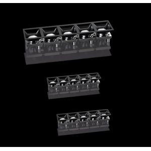 Uniform Spot And Low-Glare Linear PC LED Light Reflector Metal Snaps Fixation