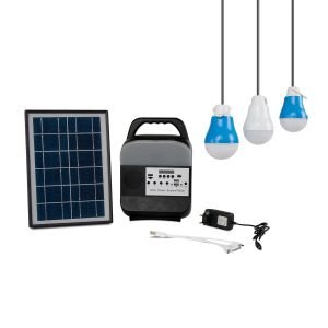 6000mAh Portable Solar Cell Light Indoor With Press Button Control 17.1*8*25cm