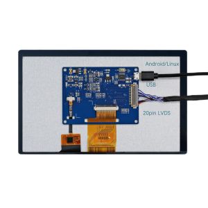 400 Cd/M2 LCD Touch Screen Panel 1024X600 LVDS Display For Digital Signage