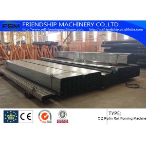 Automatic PLC Control System C Z Purlin Roll Forming Machine For Roofing Sheet
