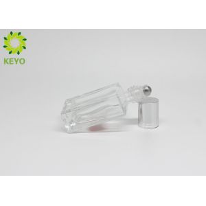 Screen Printing Square Glass Perfume Bottles , 30ml 1 OZ Glass Roller Bottles