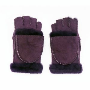 Multifunctional Sheep Skins Leather Mittens Touch Screen With Fingers