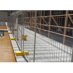 Welded Silver Painted Temporary Fence Panels With Hot Dipped Galvanized Pipe