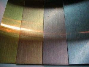 China Copper Hair Line Stainless Steel Sheet Mirror 0.3-6MM Thickness Cold Rolled on sale
