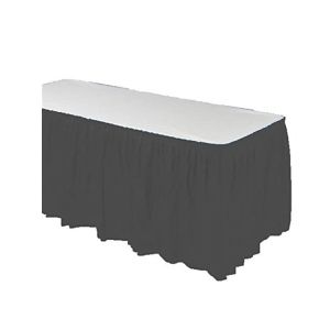 Cheap Water Resistant Disposable Plastic Table Skirts For Covering Unsightly Table Legs for sale